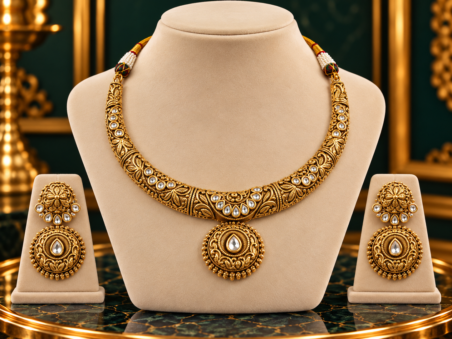 Royal Kundan Pearl Necklace